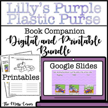 Preview of Lilly's Purple Plastic Purse Companion - Digital and Printable Bundle