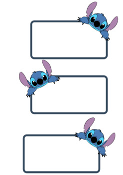 Lilo & Stitch Name Tags by Lize Viljoen | TPT