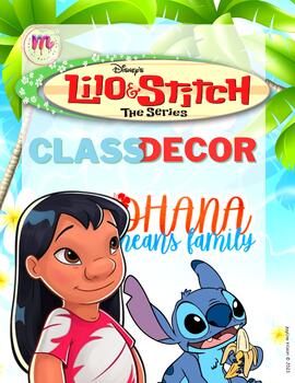 Preview of Lilo and Stitch Classroom Decorations Printable Package - Back to School