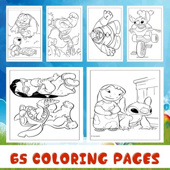 Lilo & Stitch Math Problem Paint by Number Worksheet, Disney Family