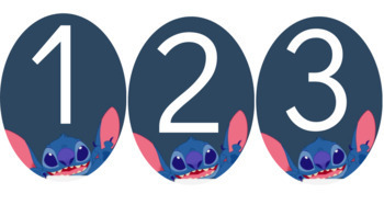 Preview of Lilo and Stitch Number line & Tens Frame