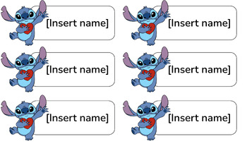 Lilo and Stitch themed name cards by Audrey F | TPT