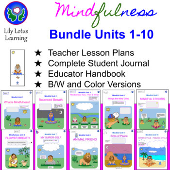 Preview of Lily Lotus Learning Mindfulness Bundle