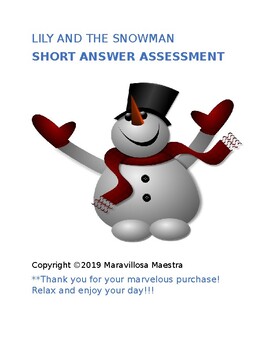 Preview of Spanish Movie Talk Assessment- "Lily and the snowman"