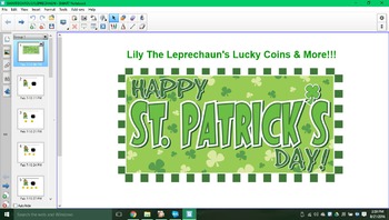 Preview of Lily the leprechaun's lucky coins & more SMARTboard activity!!!