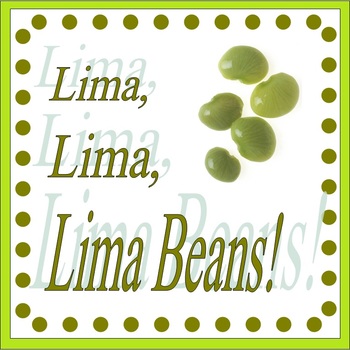 Preview of Lima Bean Activity Sheets