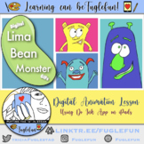 Lima Bean Monsters: Animated GIFs Literacy & Art Lesson for iPads