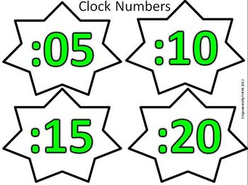 Preview of Lime Green Clock Numbers