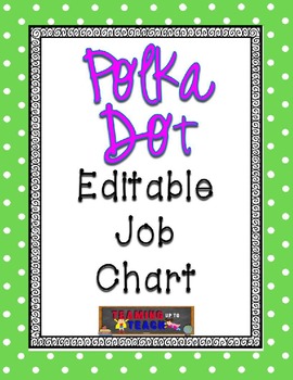 First Grade Job Chart
