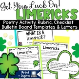Limerick Poetry Writing Template March Bulletin Board St P
