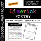 Limerick Poetry Writing | Visuals & Templates K-3 | Editable