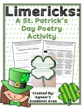 Preview of Limericks: A St. Patrick's Day Poetry Writing Activity