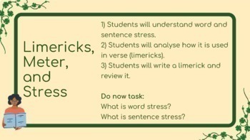 Preview of Limericks, Rhythm, and Stress - a Lesson