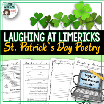Preview of Limericks - Write Your Own Limericks for St. Patrick's Day (Digital & Print)