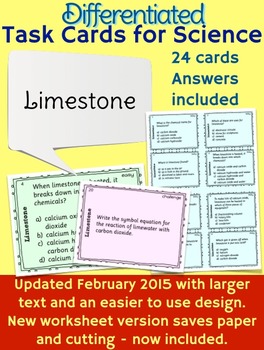 Preview of Limestone Task Cards