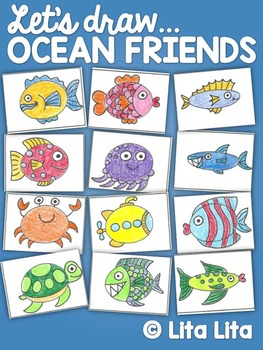 Preview of Let's Draw Ocean Friends