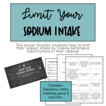 Preview of Limit Your Sodium Intake & The Benefits of Herbs/Spices
