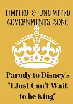 Preview of Limited and Unlimited Governments Parody to I Just Can't Wait to be King