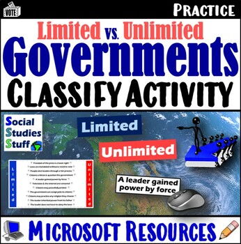 Preview of Classify Limited vs Unlimited Governments Activity | Microsoft Print and Digital