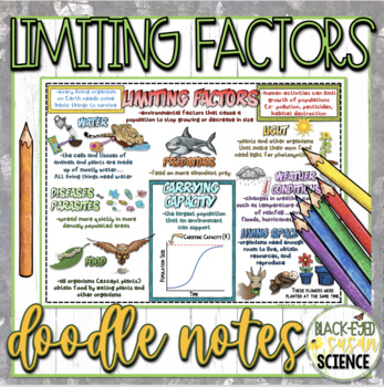 Preview of Limiting Factors & Carrying Capacity Doodle Notes & Quiz