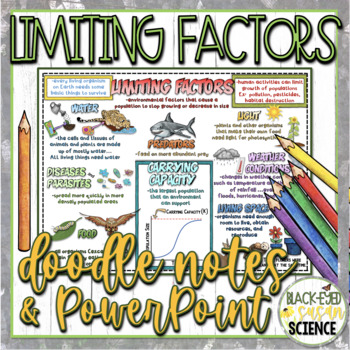 Preview of Limiting Factors & Carrying Capacity Doodle Notes & Quiz + PowerPoint