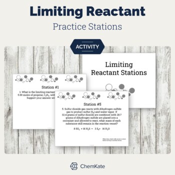 Preview of Limiting Reactant Reagent Practice Stations