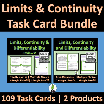 Preview of Limits, Continuity, Derivatives Task Cards Calculus | Precalculus | Google