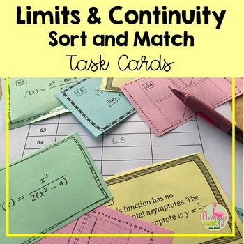 Preview of Calculus Limits and Continuity Sort Match Activity (Unit 1)