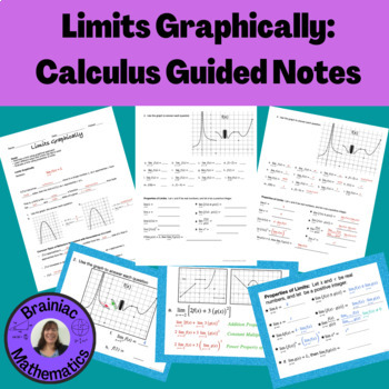 Preview of Limits Graphically:  Calculus Guided Notes