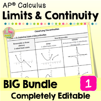 Preview of Limits and Continuity BIG Bundle (Calculus - Unit 1)