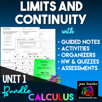 Preview of Limits and Continuity Calculus Unit 1 Bundle