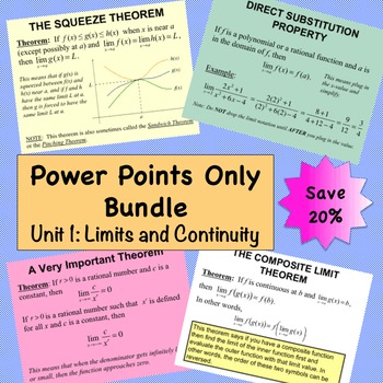 Preview of Limits and Continuity Power Points Only Bundle