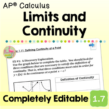 Preview of Limits and Continuity (AP Calculus - Unit 1)