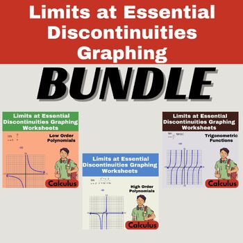 Preview of Limits at Essential Discontinuities Graphing Worksheets Bundle