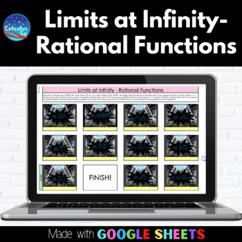 Preview of Limits at Infinity Rational Functions | Maze Digital Activity Google™ Sheets