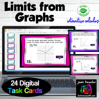 Preview of Limits from Graphs Digital Task Card Activity