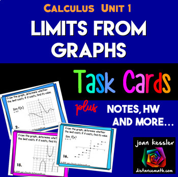 Preview of Limits from Graphs plus Notes and HW for Calculus