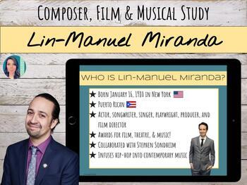 Preview of Lin-Manuel Miranda | Digital & Printable Music Composer Listening Unit