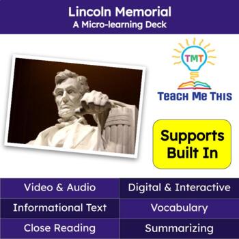 Preview of Lincoln Memorial Informational Text Reading Passage and Activities