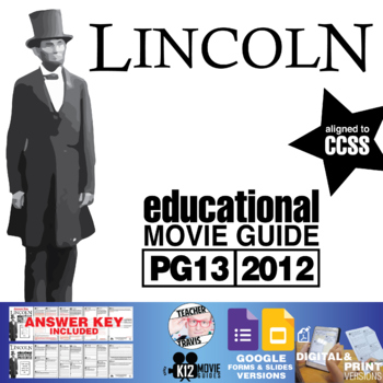 Preview of Lincoln Movie Guide | Questions | Worksheet | Google Formats (PG13 - 2012)