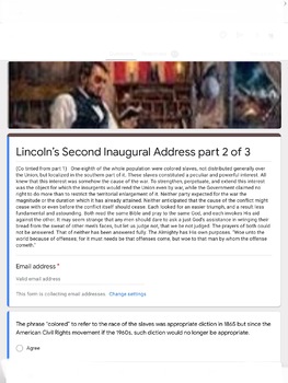 Preview of Lincoln’s Inaugural Address part 2 of 3 