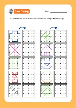 Line Coding Activity Worksheet Activity primary school Attention Increasing