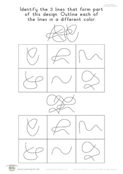 line designs visual perception worksheets by visual learning for life