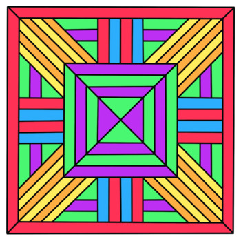 colorful line designs to draw