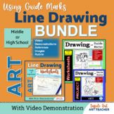BEGINNER LINE DRAWING ART BUNDLE/Middle or High School Art