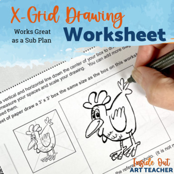 Preview of Line Drawing Worksheet - Middle School Art - High School Visual Art Sub Plan