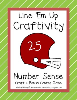 Preview of Football Craft + Number Sense Activity