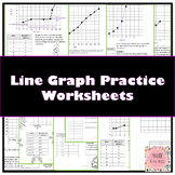 Line Graphing Worksheets for Middle School Practice or Review