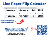 Line Paper Flip Calendar
