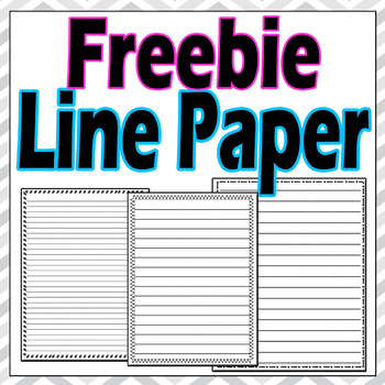Preview of Line Paper Writing Freebie